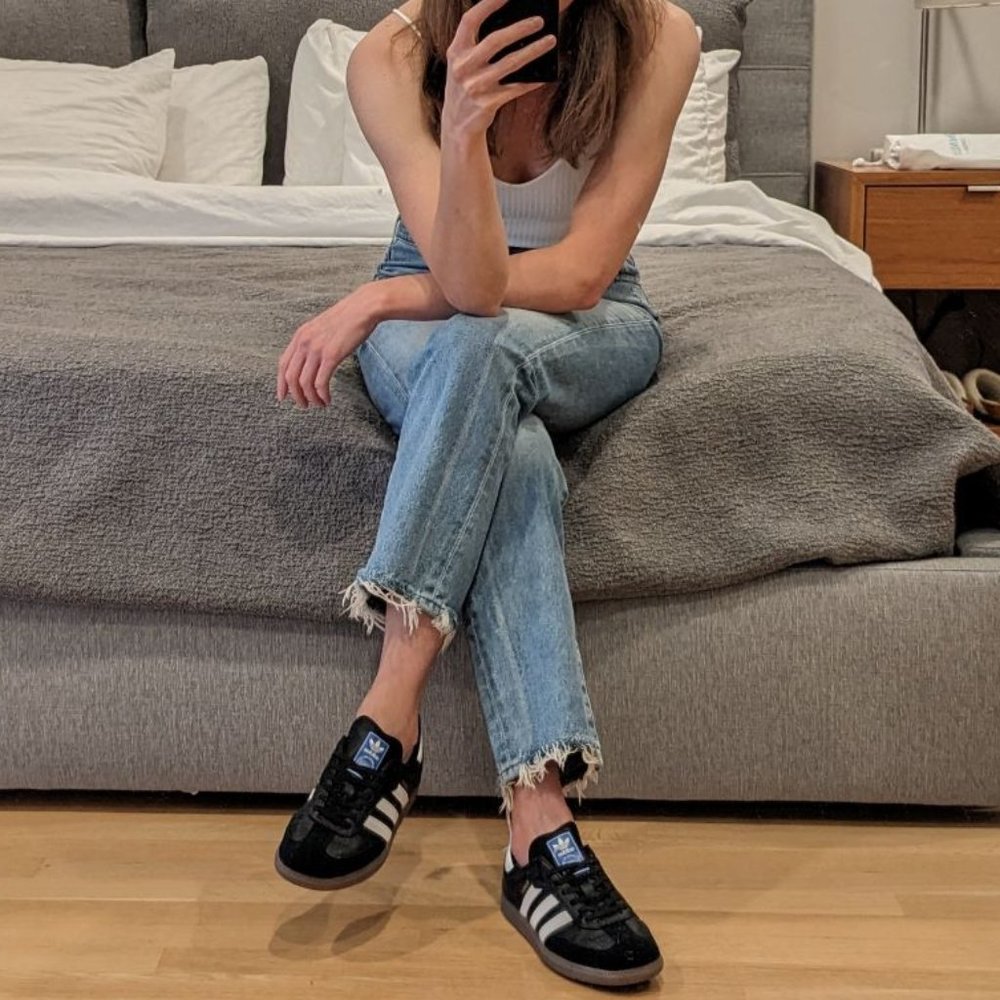 Adidas Samba It Girl Sneakers Size 5.5 or Size 6 Black Gum